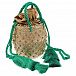 Бежевая сумка с зелеными кистями, 20x20x10 см Le Nine | Фото 2