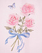Розовый топ с принтом &quot;букет&quot; Monnalisa | Фото 3