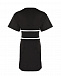 Черное приталенное платье с поясом  | Фото 2