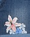Синие джинсовые шорты с принтом &quot;цветы&quot; Roberto Cavalli | Фото 3