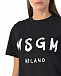 Черная футболка с белым лого MSGM | Фото 10