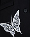 Черное пальто с аппликациями &quot;бабочки&quot; MSGM | Фото 3
