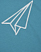 Бирюзовая футболка с принтом &quot;бумажный самолетик&quot; Sanetta Pure | Фото 3