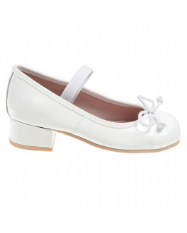 Белые туфли с тонким бантом Pretty Ballerinas Белый, арт. 48.401 BLANCO | Фото 2