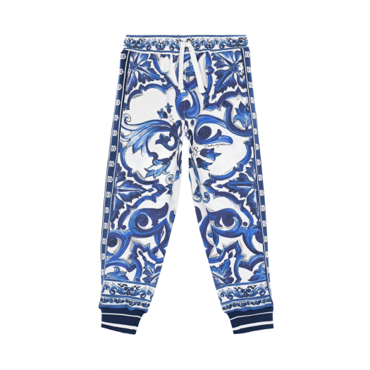 Спортивные брюки с принтом &quot;майолика&quot; Dolce&Gabbana | Фото 1