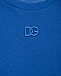 Синяя футболка с логотипом в тон Dolce&Gabbana | Фото 3
