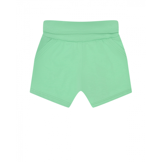Зеленые трикотажные шорты Sanetta Kidswear | Фото 1