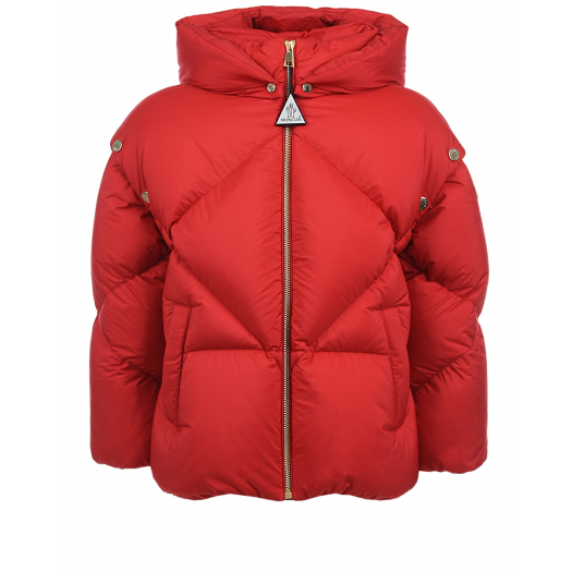 Красная куртка со съемными рукавами Moncler | Фото 1