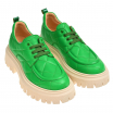 Стеганые ботинки, зеленые