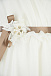 Белое платье с коричневым атласным поясом Aletta | Фото 5