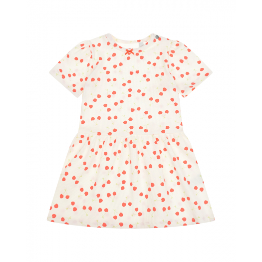 Платье с принтом &quot;вишни&quot; Sanetta Kidswear | Фото 1