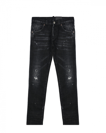 Черные джинсы с потертостями Dsquared2 | Фото 1