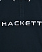 Футболка-поло синяя с белым лого Hackett London | Фото 3