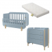 3 в 1 Комплект мебели BABY CHIPAK Детская кроватка, комод  &quot;Серо-синий &quot; и Матрас    | Фото 1