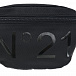 Черная поясная сумка с глянцевым логотипом, 20х6,5х13 см No. 21 | Фото 6