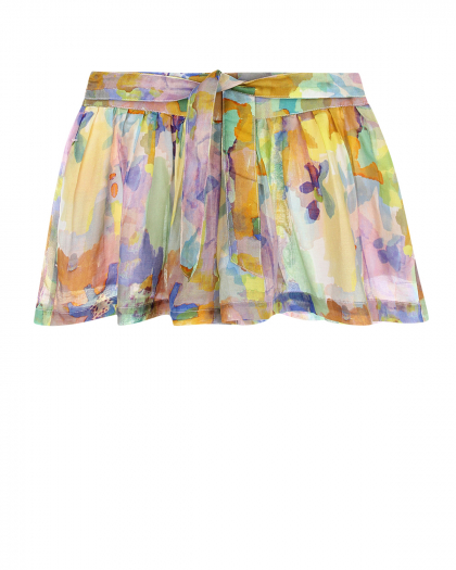 Короткая юбка с цветочным принтом Stella McCartney | Фото 1