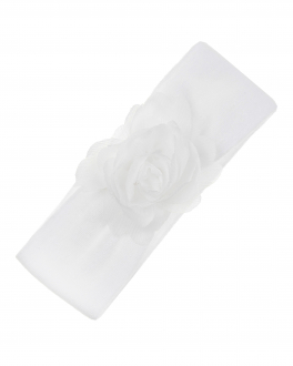 Белая повязка с аппликацией в форме цветка La Perla Белый, арт. 40958 X0 | Фото 1