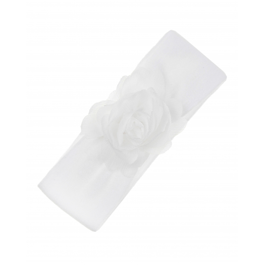 Белая повязка с аппликацией в форме цветка La Perla | Фото 1