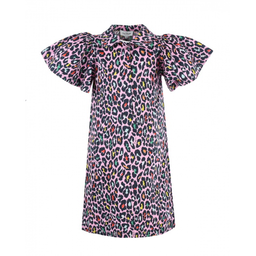 Розовое платье с леопардовым принтом  | Фото 1