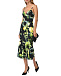 Платье миди с принтом лимоны, черное Roberto Cavalli | Фото 3