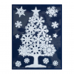Наклейки "Рождественская елка и снежинки" 29,5x40 см