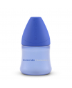 Голубая бутылка с круглой силиконовой соской медленного потока "BASICS", 150 мл (2 шт)