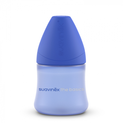 Голубая бутылка с круглой силиконовой соской медленного потока &quot;BASICS&quot;, 150 мл (2 шт) Suavinex | Фото 1