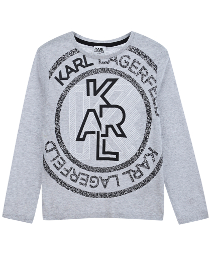 Толстовка из хлопка с логотипом Karl Lagerfeld kids | Фото 1