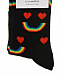 Черные носки с принтом &quot;радуга&quot; Happy Socks | Фото 2