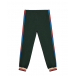 Зеленые спортивные брюки с лампасами GUCCI | Фото 1