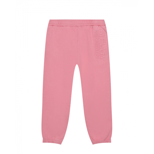 Розовые спортивные брюки с лого в тон Stella McCartney | Фото 1