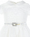 Белое кружевное платье с поясом Monnalisa | Фото 3