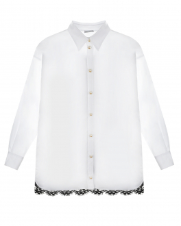Рубашка с кружевной вставкой на спинке Dolce&Gabbana Белый, арт. L55S28 FU5NK W0800 | Фото 1