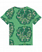 Зеленая футболка с цветочным принтом в тон  | Фото 3