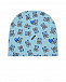 Голубой комплект (комбинезон, слюнявчик и шапка) Moschino | Фото 4