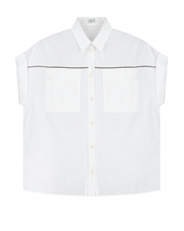 Белая рубашка с накладными карманами Brunello Cucinelli Белый, арт. BL993C811C C159 BIANCO | Фото 1