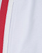 Белые спортивные брюки с красными лампасами Philipp Plein | Фото 4
