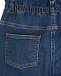 Синие джинсы с поясом на резинке  | Фото 5