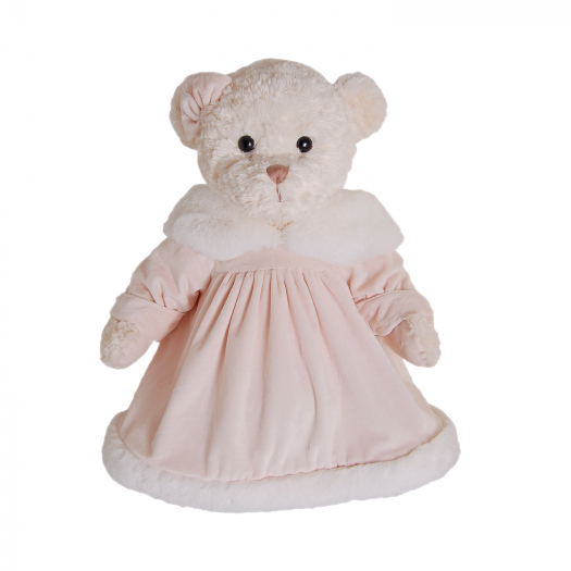 Мишка-принцесса в кремовом платье с капюшоном, 65см Bukowski | Фото 1