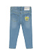 Голубые джинсы с логотипом Monnalisa | Фото 2