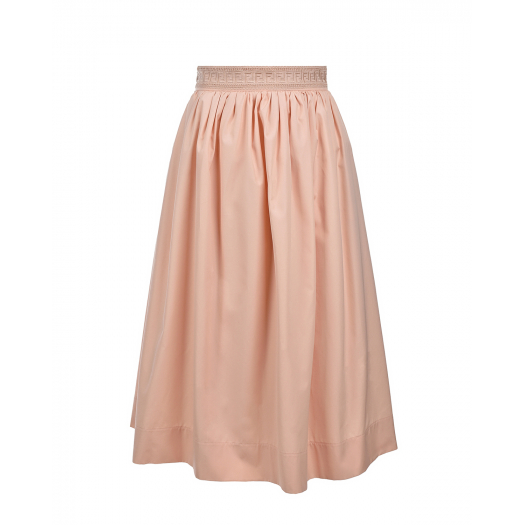 Пудровая юбка с поясом-резинкой Fendi | Фото 1