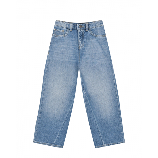 Голубые джинсы прямого кроя Emporio Armani | Фото 1
