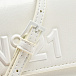 Прямоугольная сумка с лого в тон, белая No. 21 | Фото 5