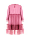 Розовое платье с оборками и аппликациями IL Gufo | Фото 2