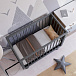 Кроватка для новорожденного, модель Aria темно-серая Lilla | Фото 5