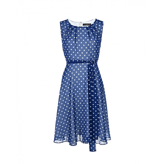 Синее платье в горошек Pietro Brunelli | Фото 1