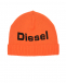 Шапка с черным лого, оранжевая Diesel | Фото 1