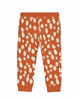 Оранжевые спортивные брюки с принтом &quot;олень&quot; Stella McCartney Мультиколор, арт. 8R6D40 Z0462 311BG | Фото 2