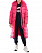 Розовое пальто-пуховик с меховой отделкой Yves Salomon | Фото 2