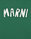 Зеленая толстовка-худи с лого MARNI | Фото 4